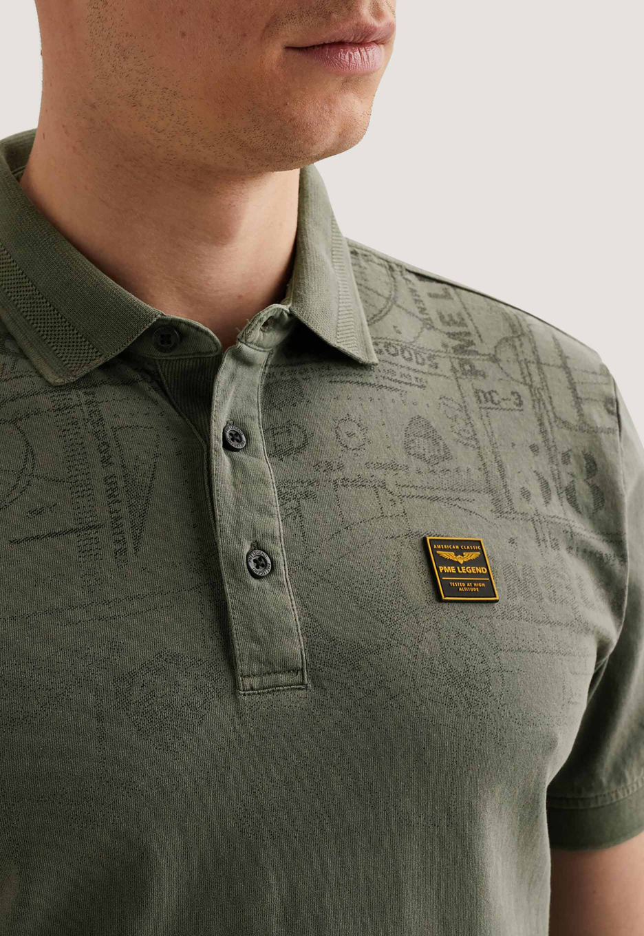 PME Legend Garment-Dye Print Polo