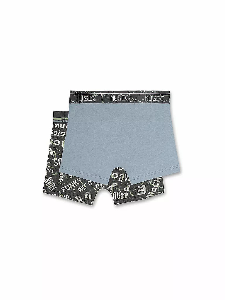 SANETTA Jungen Pants 2er Pkg. WORDING grau