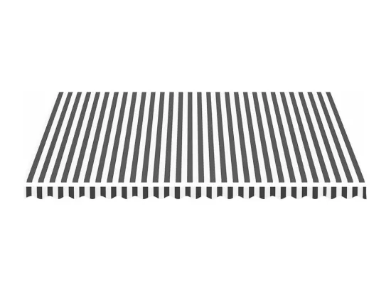 Tissu de remplacement pour auvent Anthracite et blanc 4,5x3,5 m