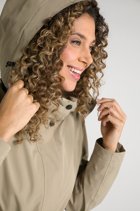 Funktionsjacke, wasserdicht, Stehkragen, Tunnelzug