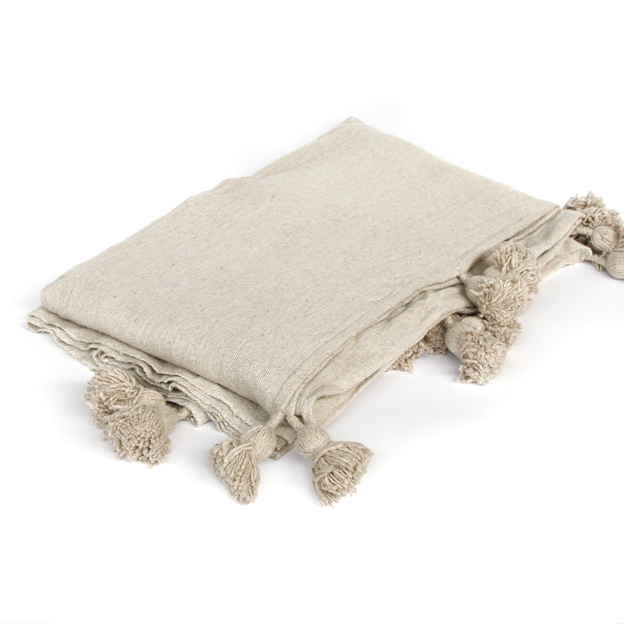 Baumwolldecke creme, B 300 cm, L 190 cm von fischer's lagerhaus