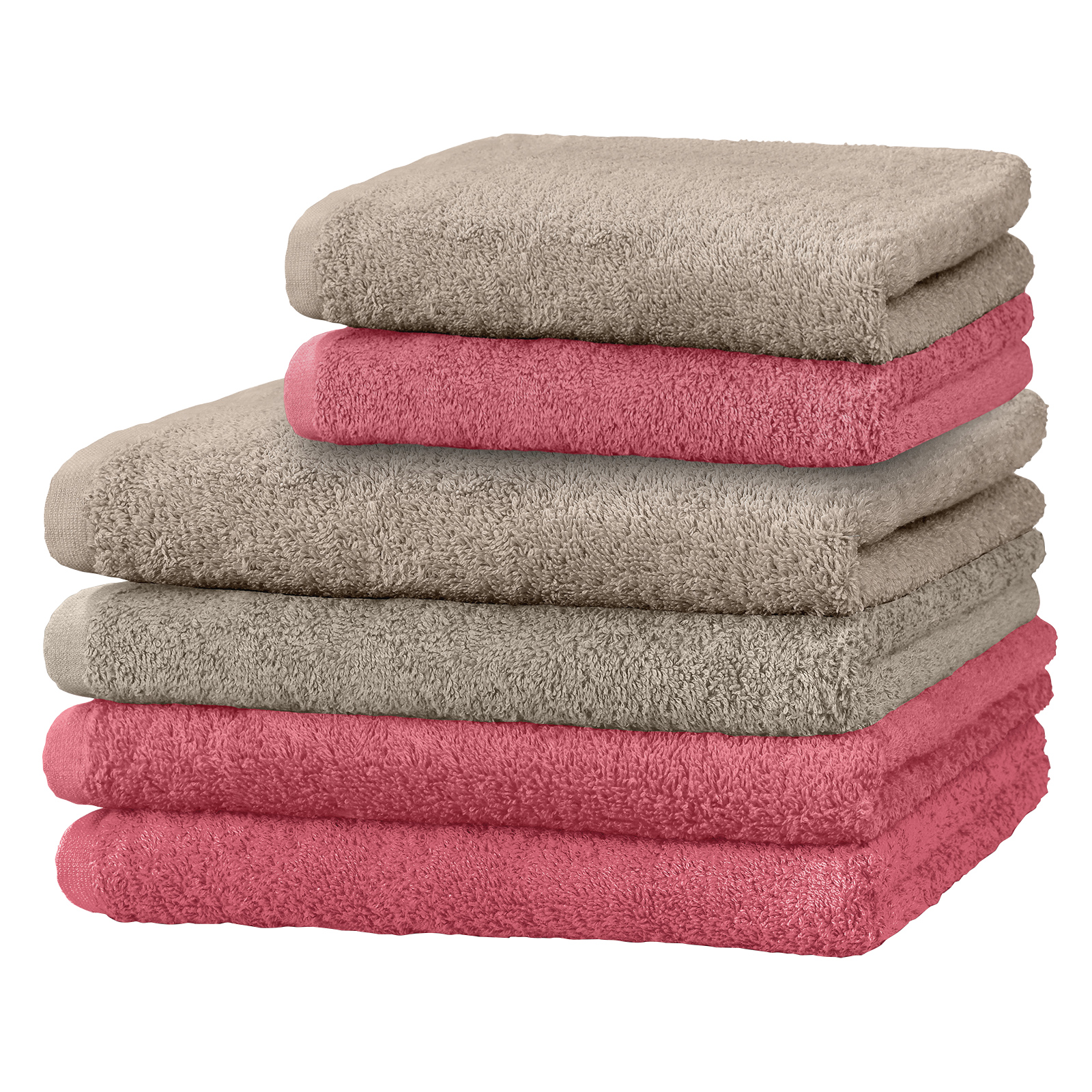 clever pick Frottier-Handtuch - taupe - 45x90 cm