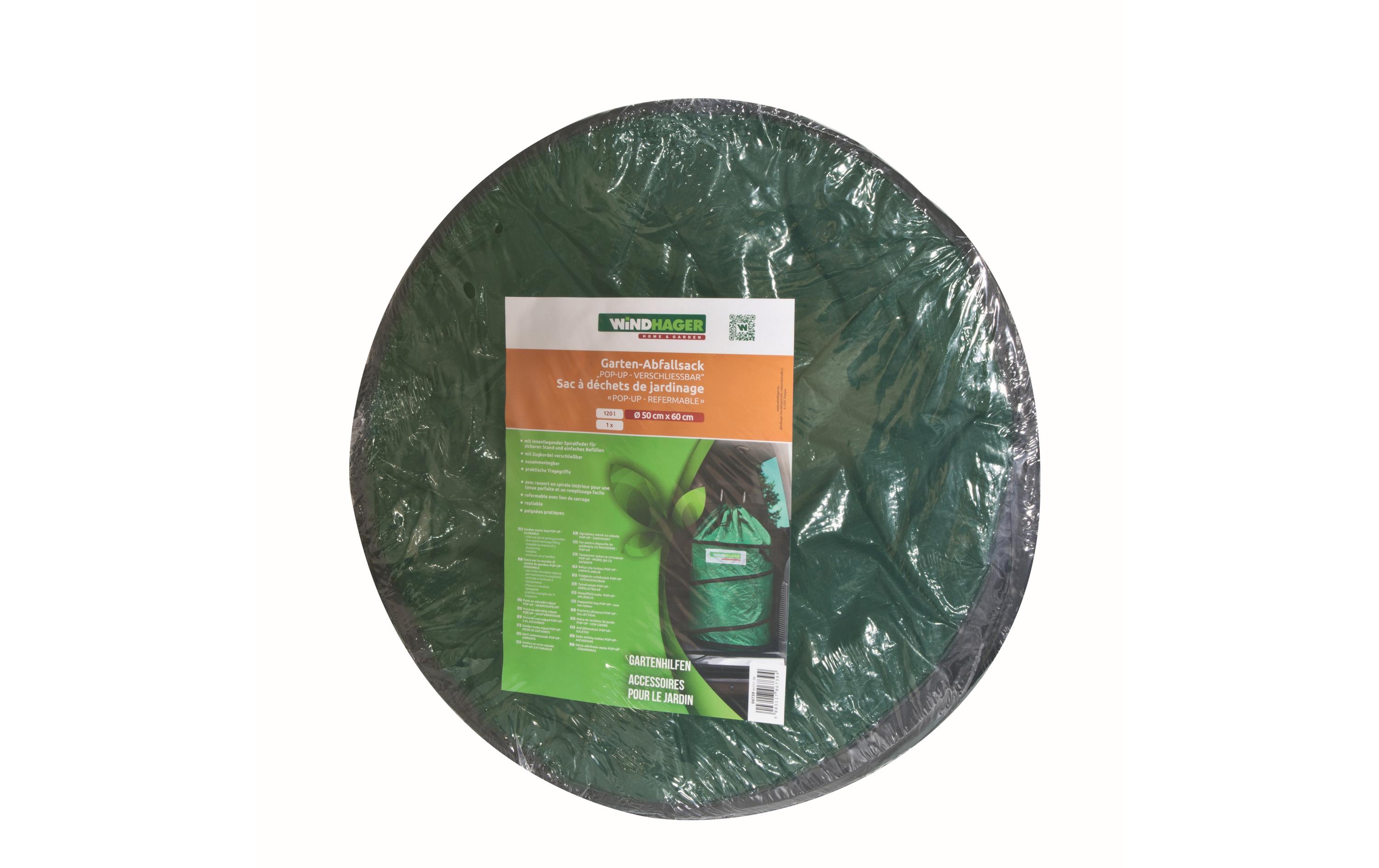 Gartensack Pop Up mit ZipverschlussSelbststehender Springsack für Lagerung und Transport von Gartenabfällen