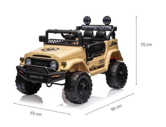 MILLY MALLY - Voiture électrique enfant Véhiculeride-on toyota fj cruiser khaki