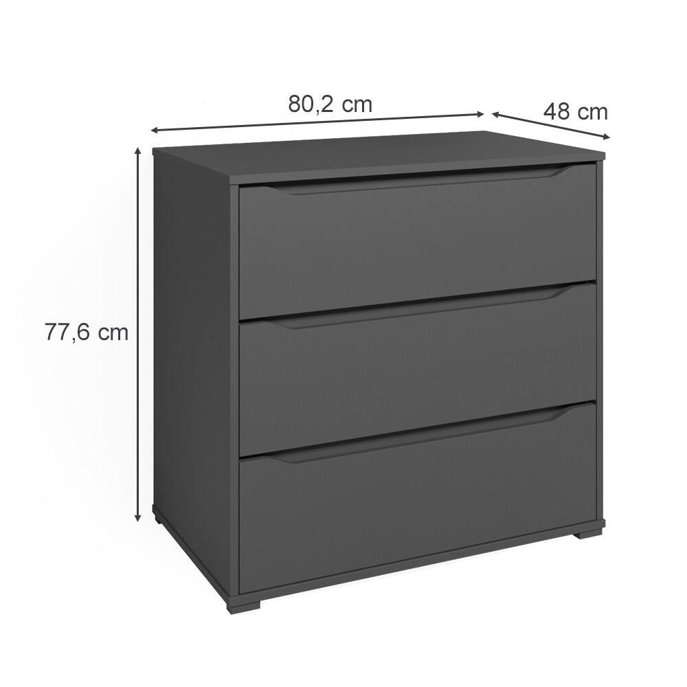 Vicco Kommode Sideboard Mehrzweckschrank Ruben Anthrazit Schublade 80 cm Ablage