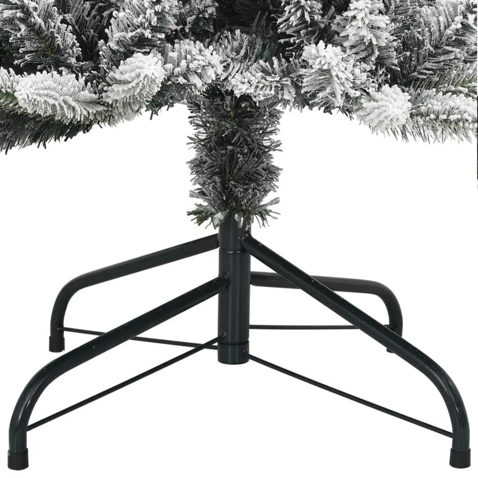 vidaXL - Kunstkerstboom met 150 LED's en sneeuw 150 cm - Groen en wit - PVC