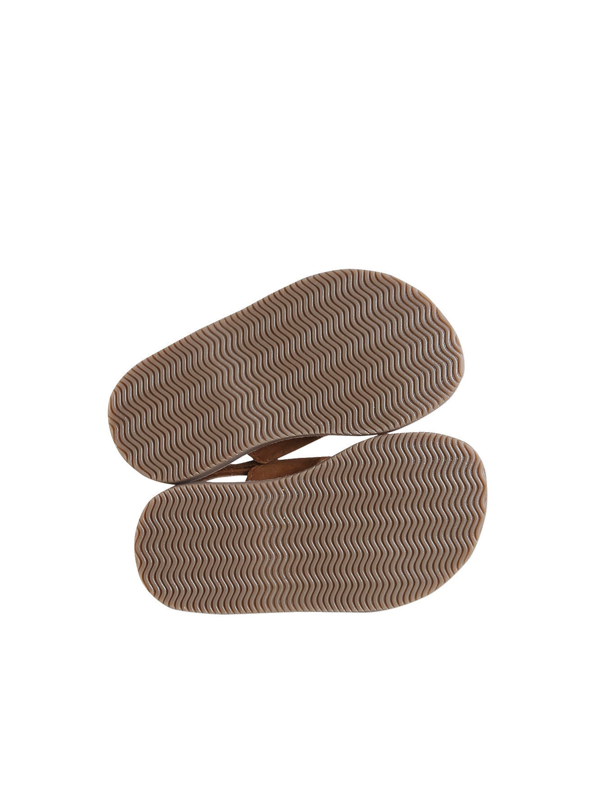 Vertbaudet Baby Klett-Sandalen aus Leder camel
