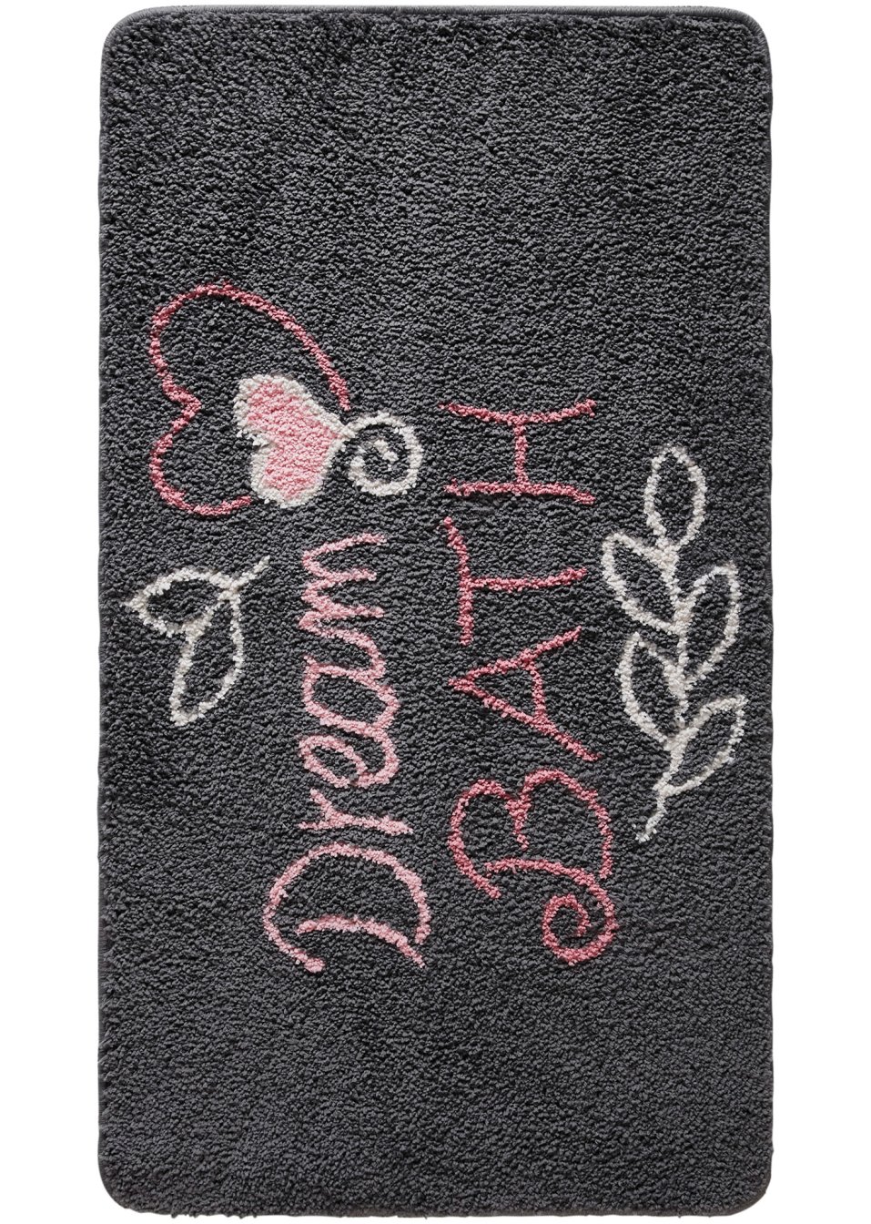 Tapis de salle de bain motif cœur