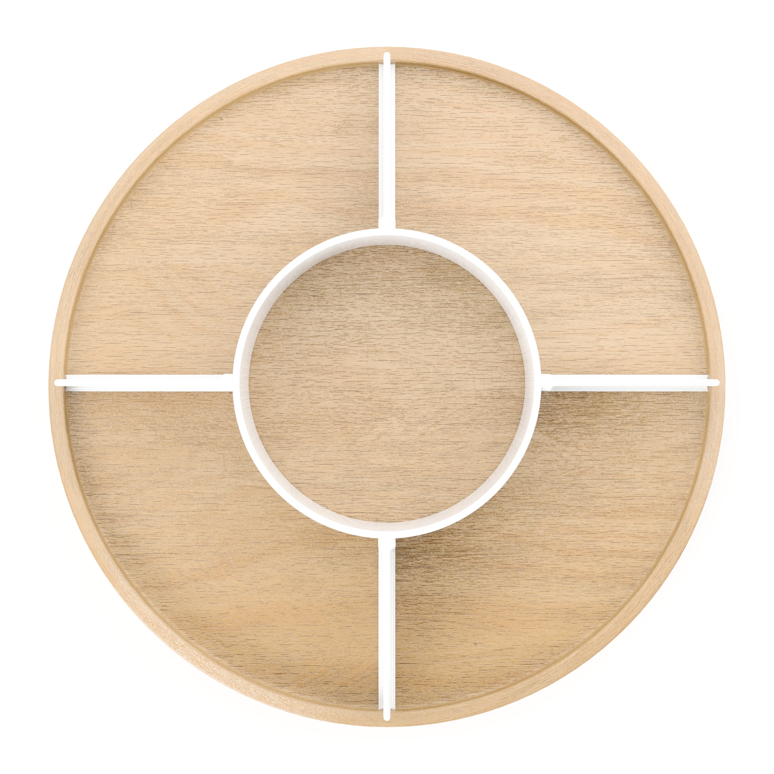Umbra Lazy Susan Draaibare Organizer - Wit/Naturel