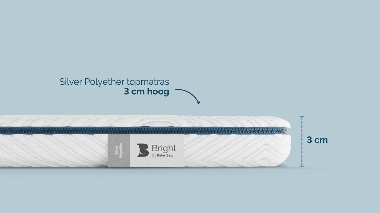 B Bright Silver topper Polyether
