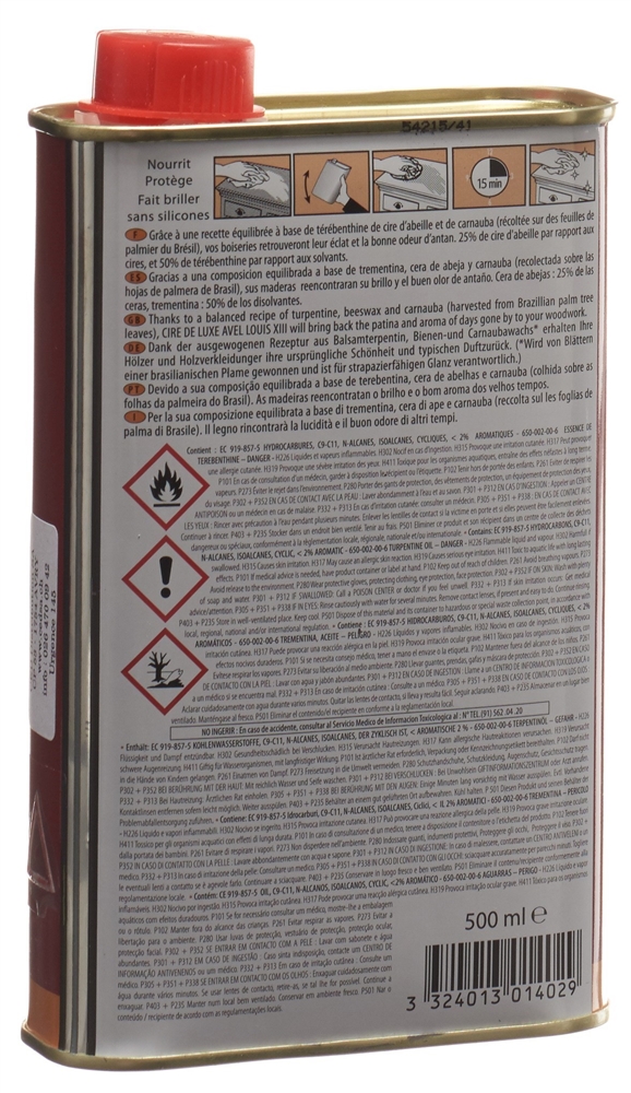 Louis XIII Luxus-Holzwachs flüssig liq farblos 500 ml