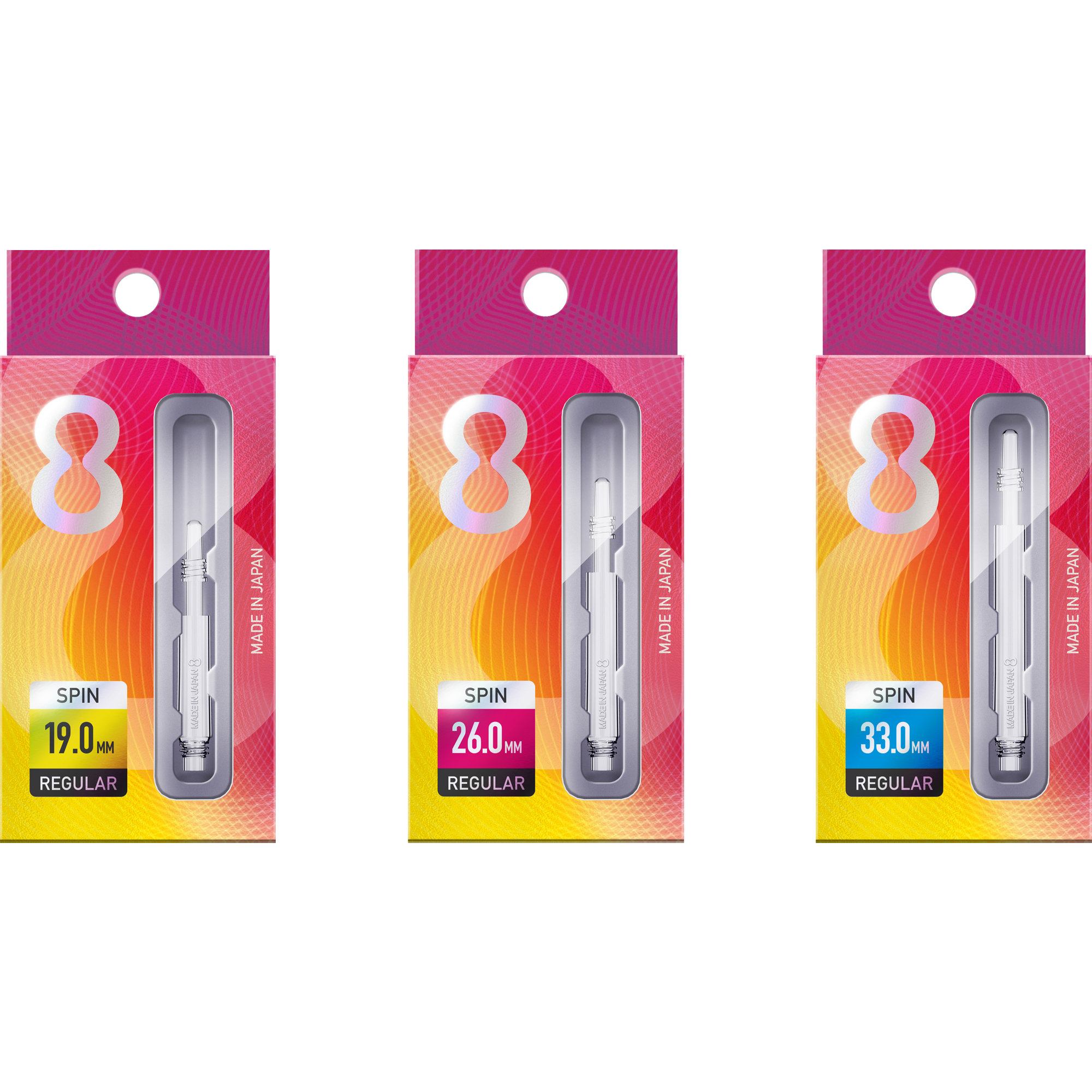 8 Flight - Regular Spin Shaft - Transparent