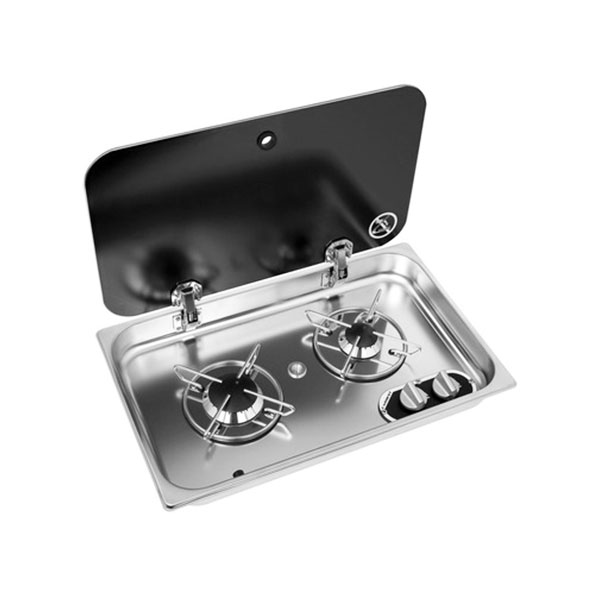 Réchaud 2 feux CARBEST 530x326mm