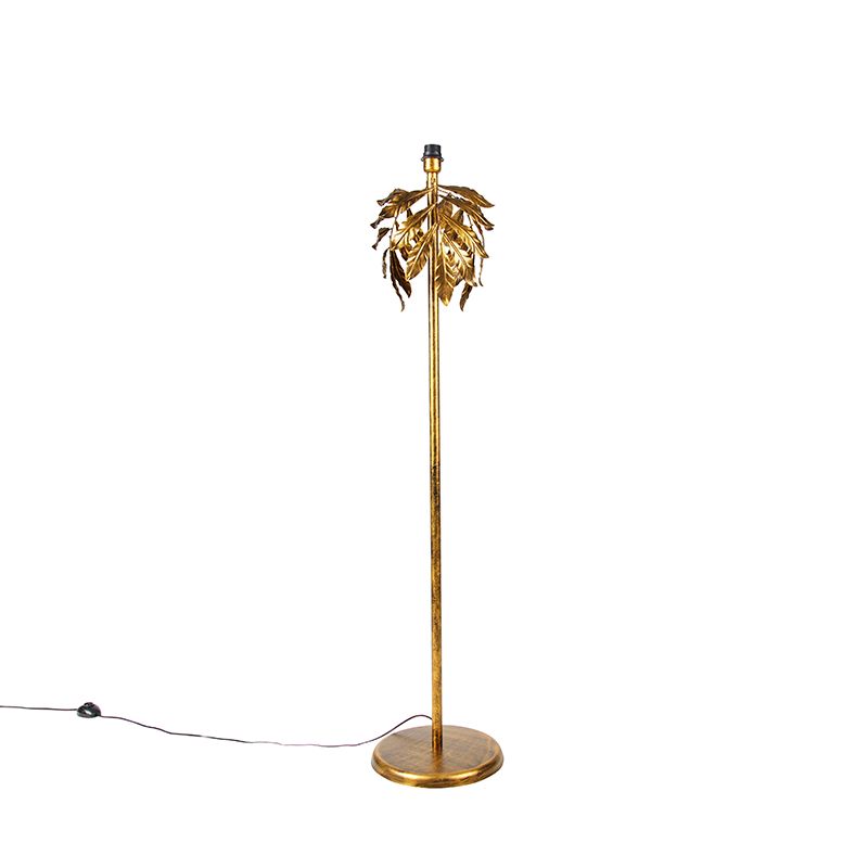Vintage vloerlamp antiek goud 30 cm zonder kap - Linden