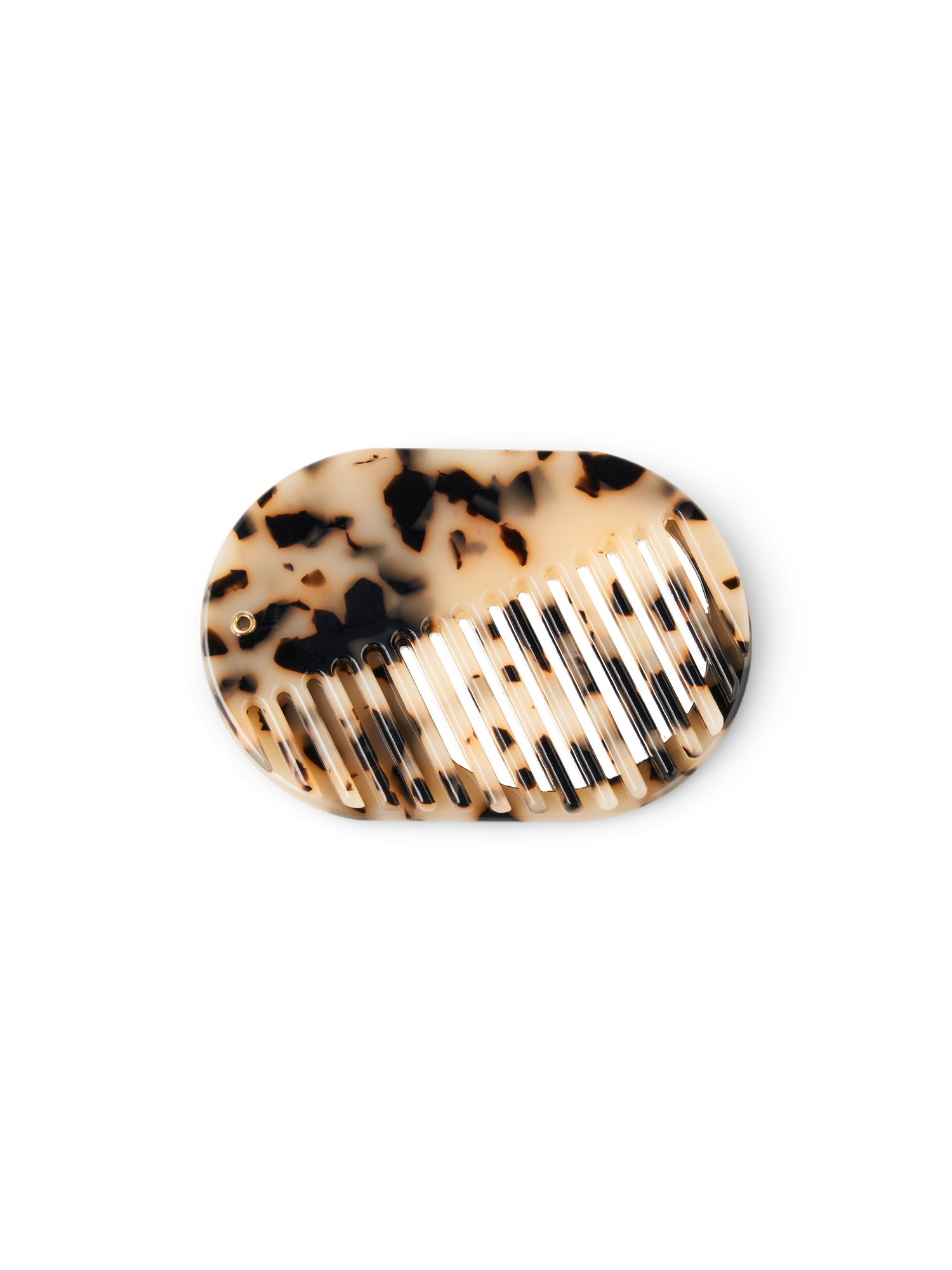 Foldbar kam | Akryl. 6,7 x 8,5 cm. Med spejl.  | Camel