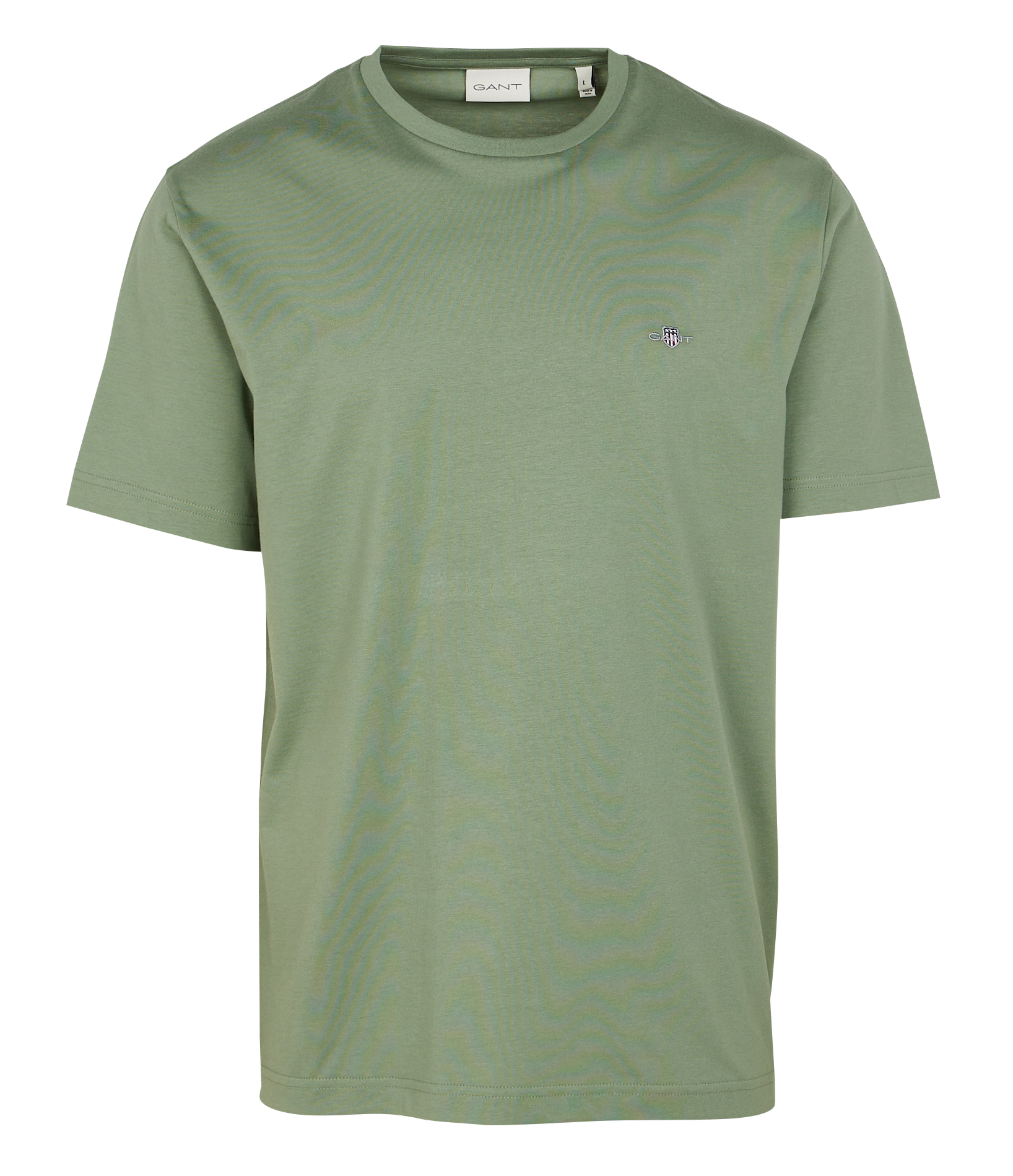 Tee-shirt col rond droit en coton | Vert