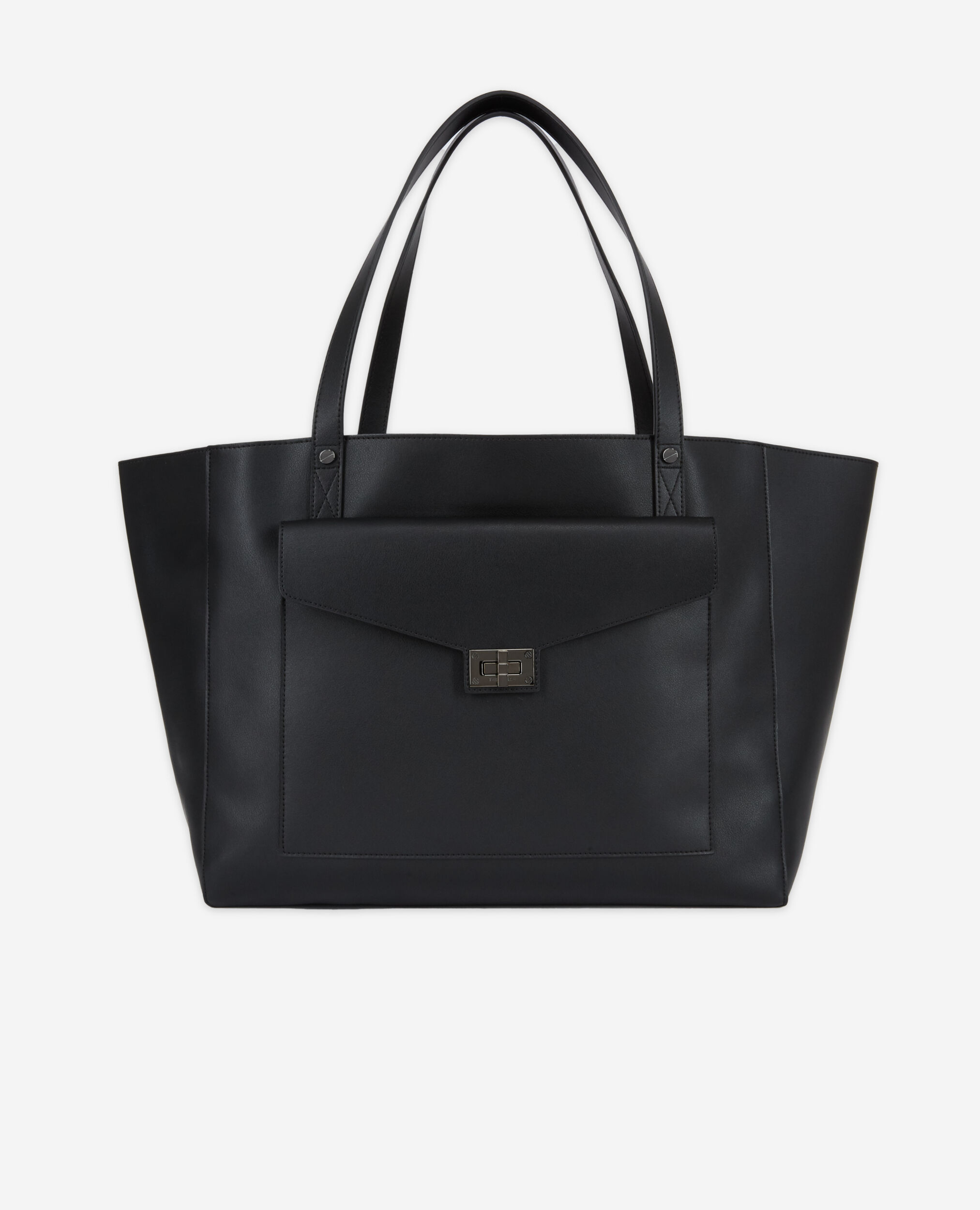 Cabas Emily en cuir noir