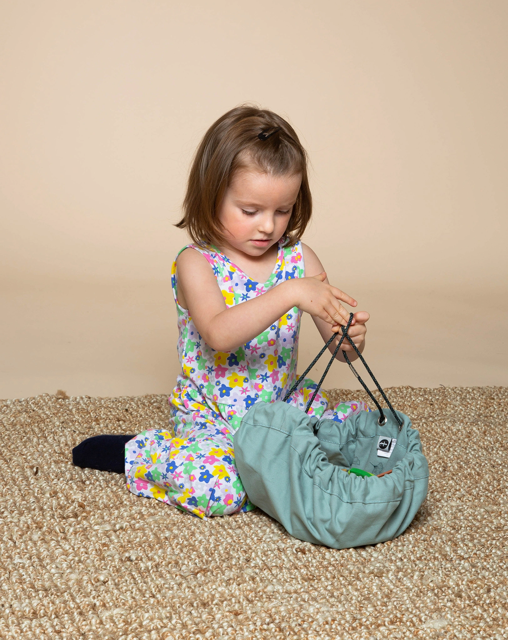 Indoor-Spielzeugsack TEDDY (50cm) in moosgrün