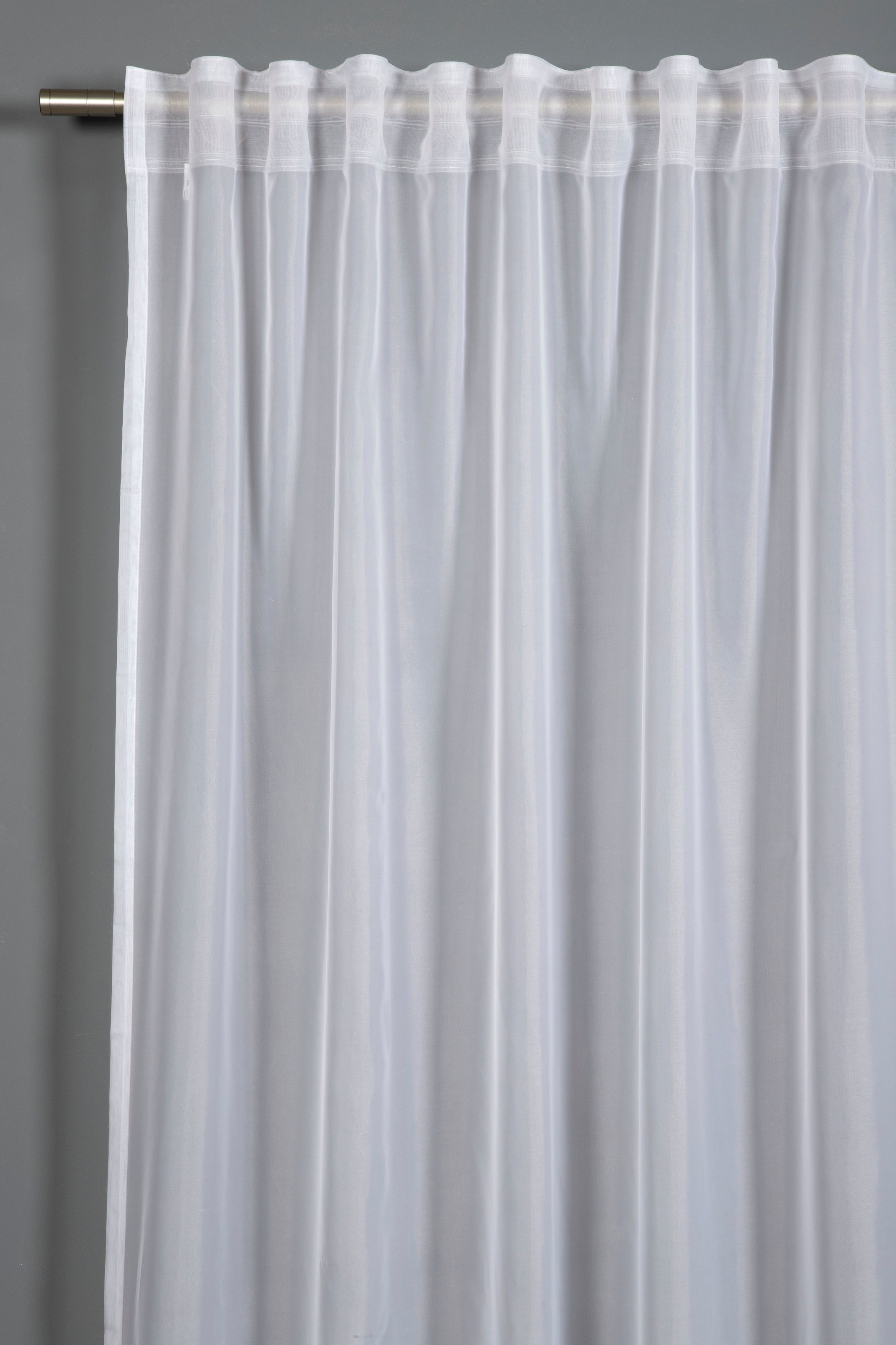 Sehlbach Gardine »Schal Voile mit Beschwerungstasche« Schlaufen 1 Stk. tlg. mit Gardinenband und verdeckten Schlaufen