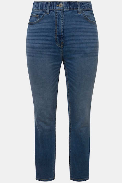 Skinny-Jeans, Used-Look, 5-Pocket, Elastikbund