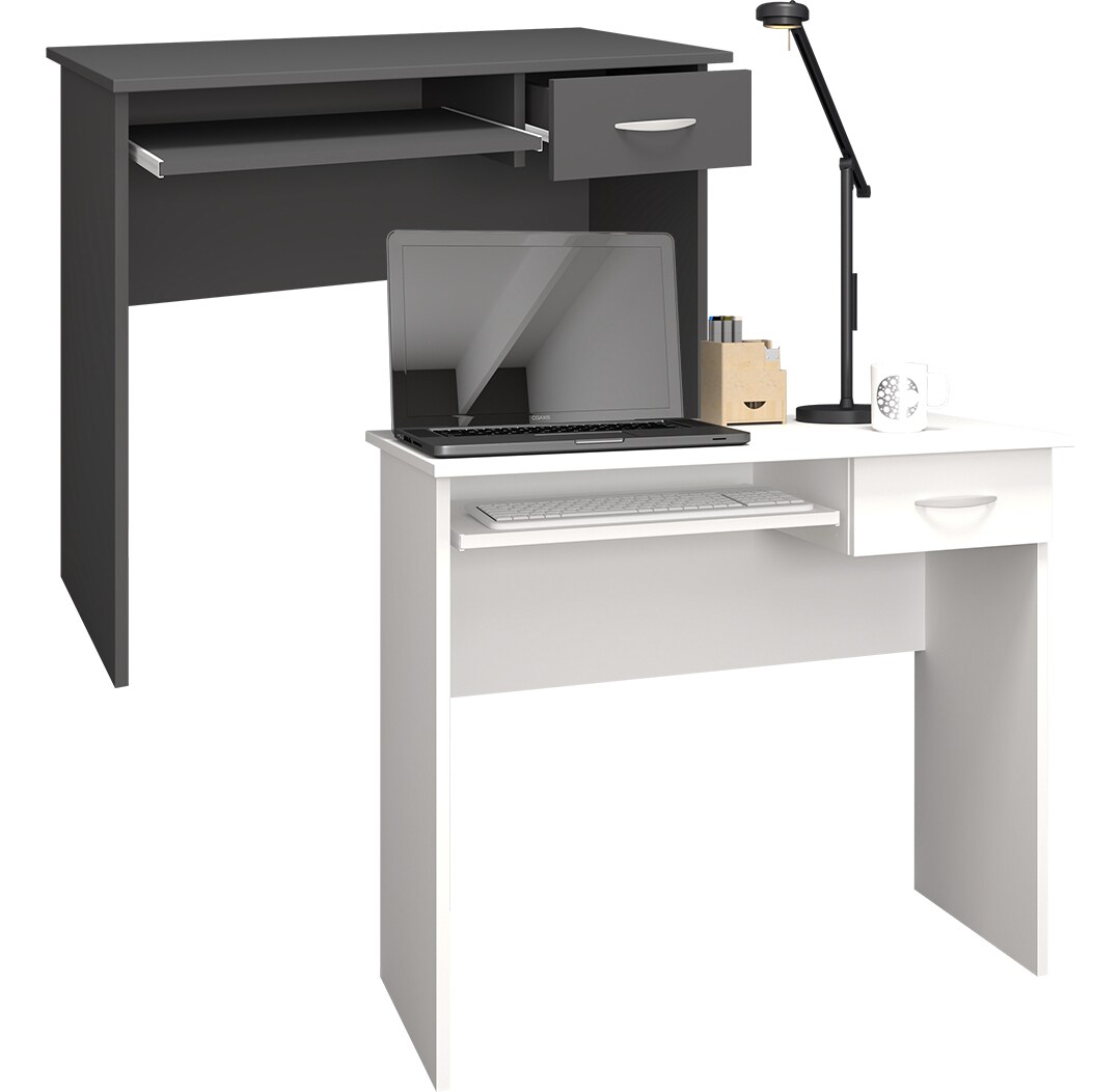 VCM Holz Schreibtisch Computertisch Tastaturauszug Schublade Bürotisch Arusa