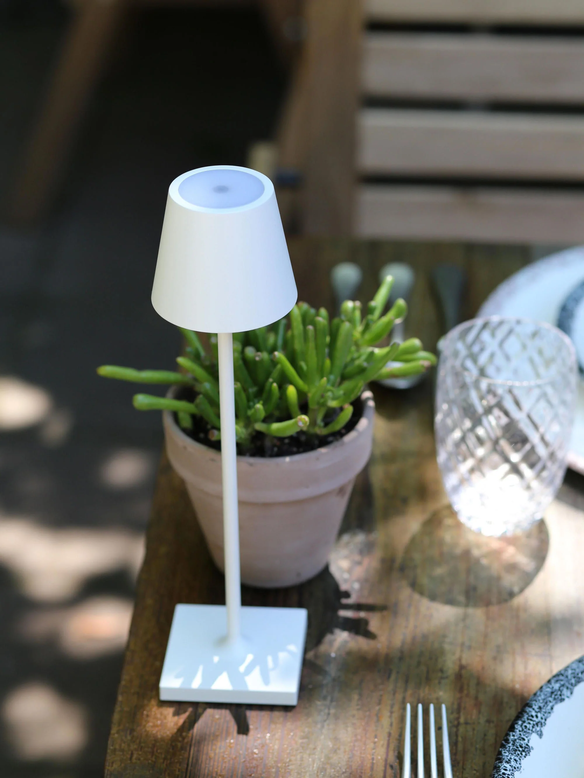 Mobiele LED tafellamp Poldina, dimbaar