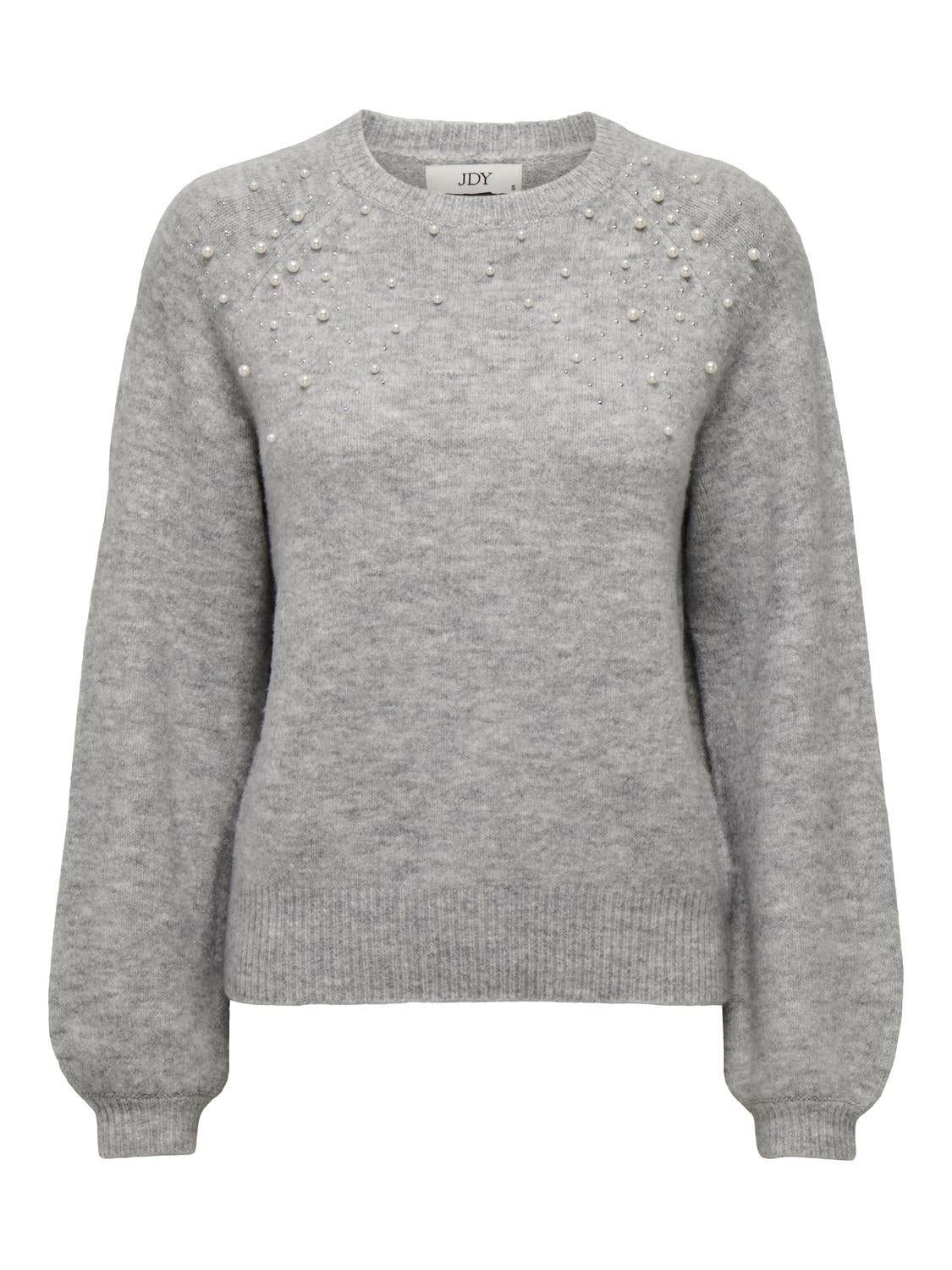 JDYPEARL Strickpullover Light Grey Melange