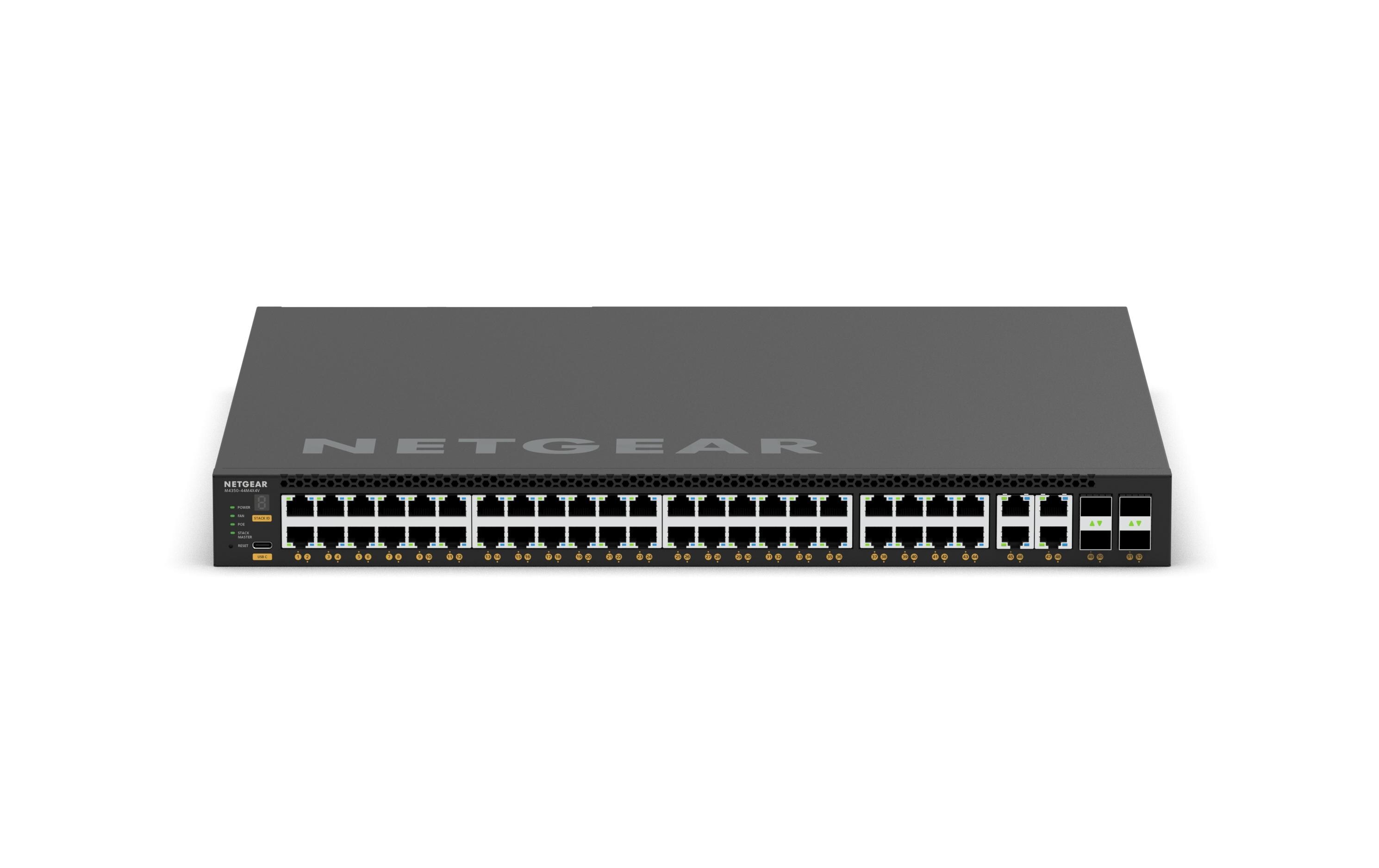 PoE++ Switch MSM4352 52 Port<br>44x 2.5G, 4X10G/Multi-Gig PoE++ (194W Basisstation, bis zu 3.314W) und 4x SFP28 25G (MSM4352) Managed Switch