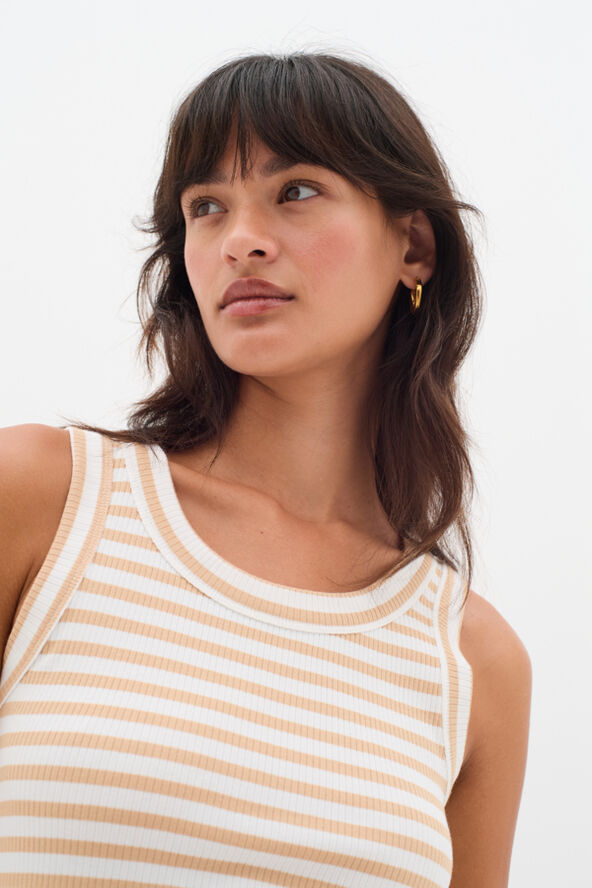 InWear DagnaIW Striped Tank Alabaster/pure white stripe