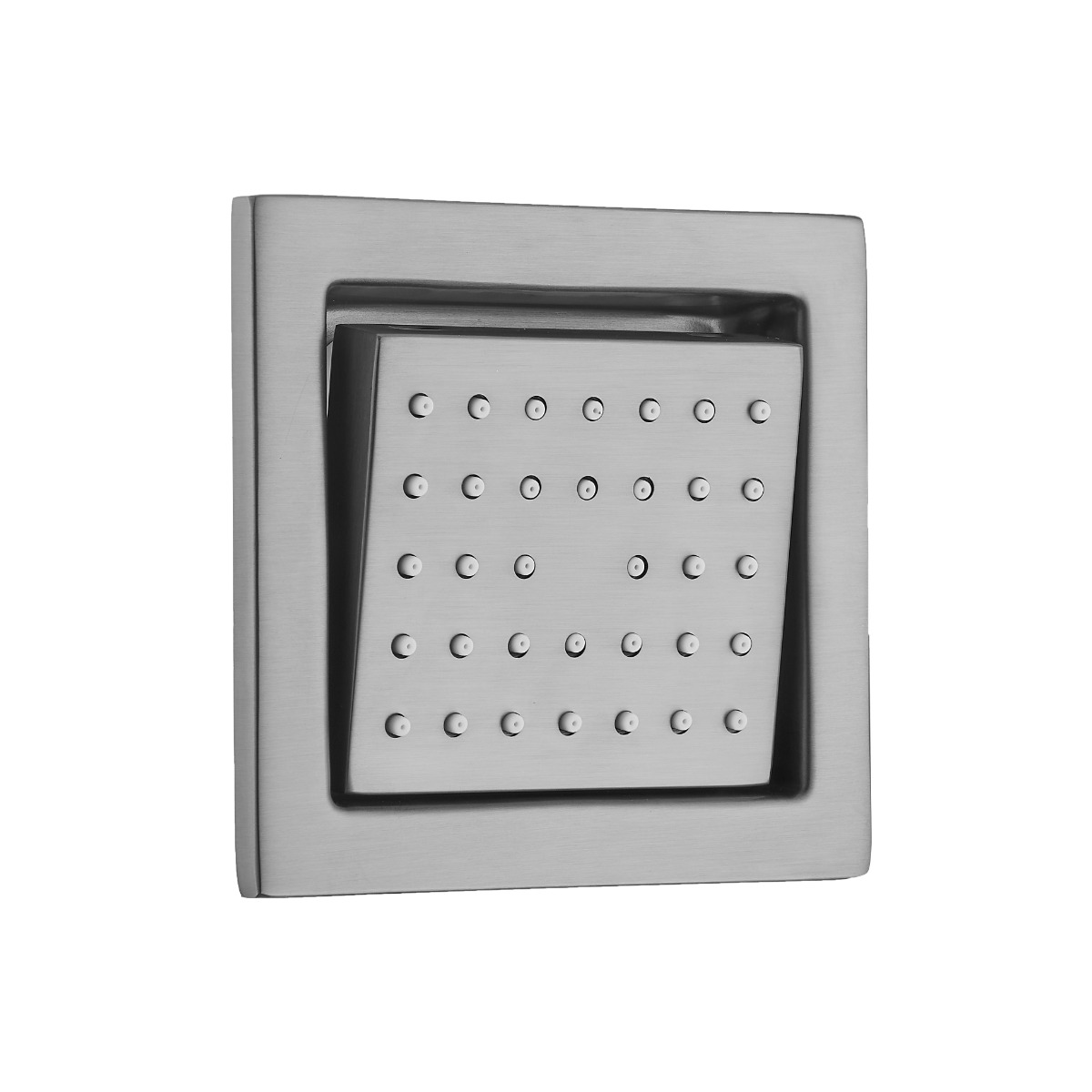 Saniclear Iron inbouw massage jet vierkant verouderd ijzer - gunmetal