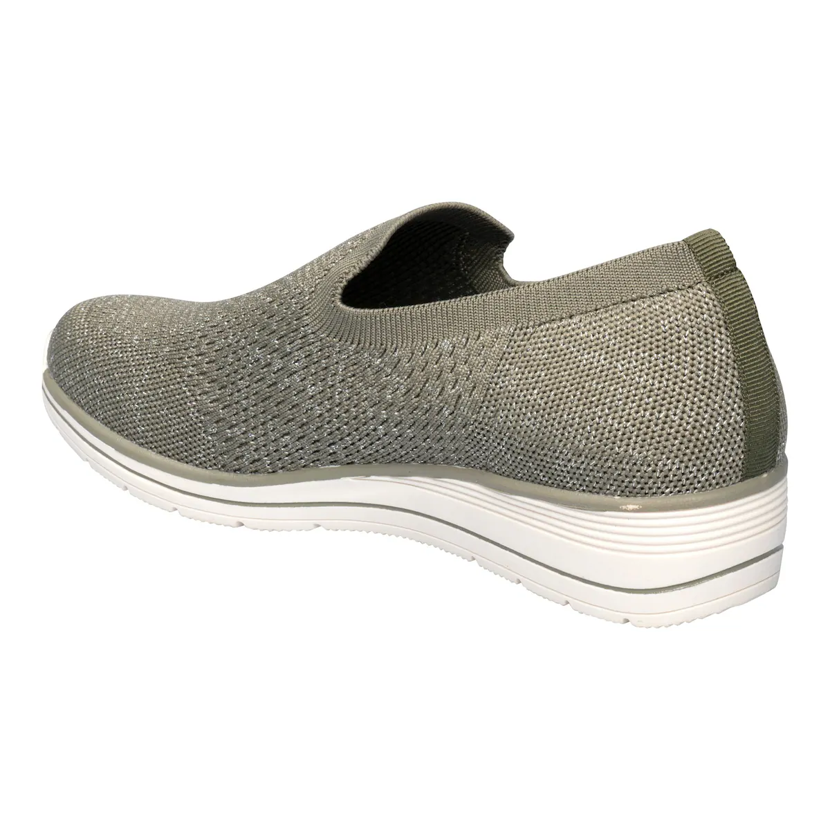 wonderwalk - Slipper mit Keilabsatz „Federleicht“ - khaki