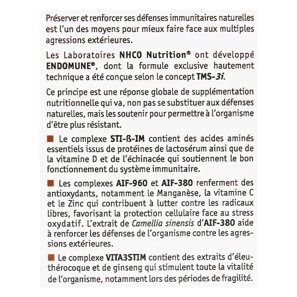 NHCO Endomune 42 gélules