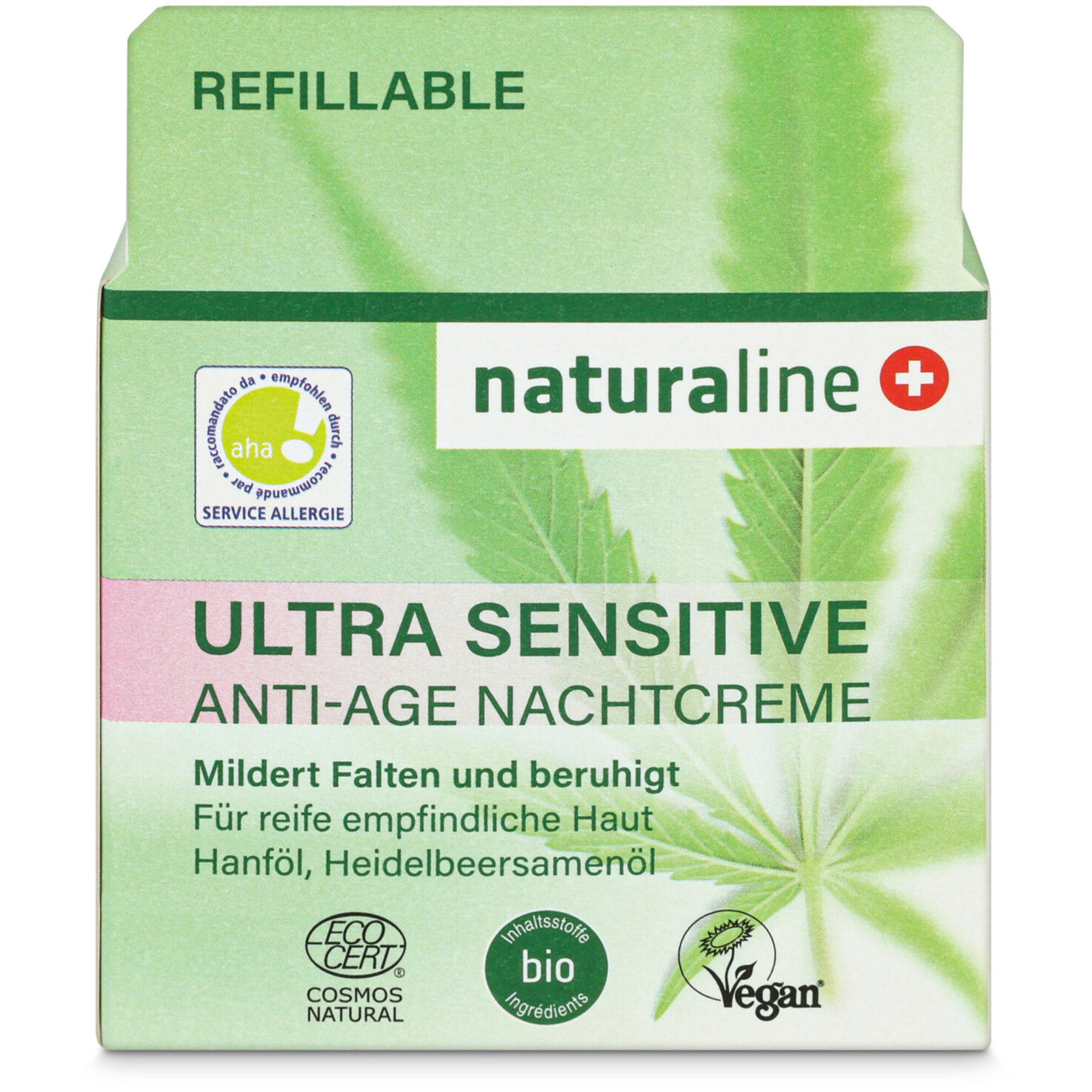 Naturaline Ultra Sensitive Nachtcreme Anti-Agin