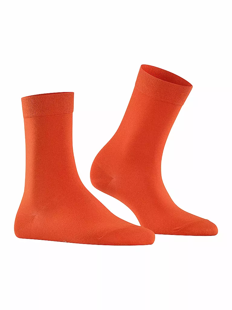 FALKE Socken COTTON TOUCH ziegel rot