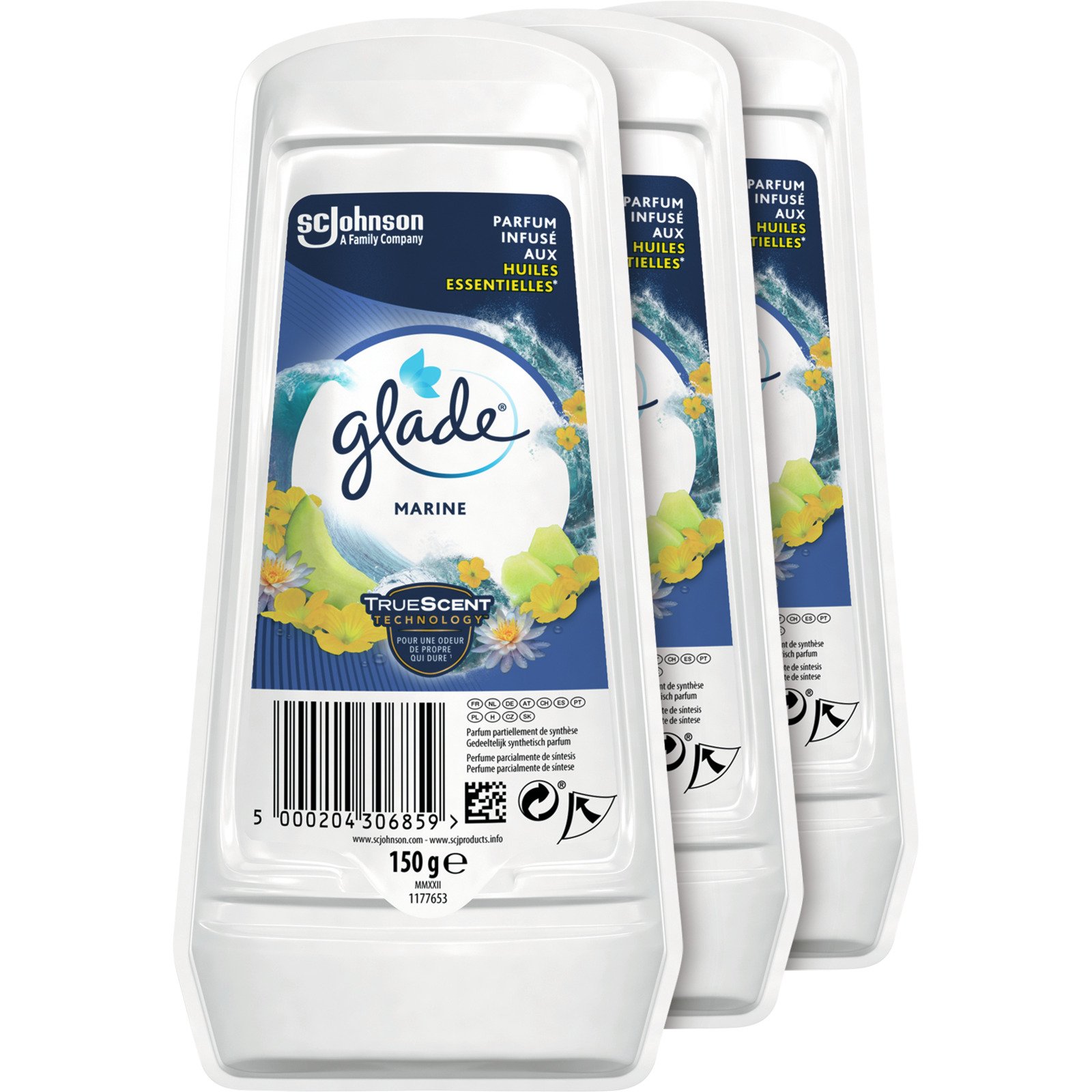 Glade Gel Marine 3 x 150 g