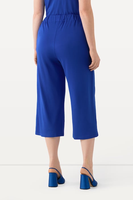 Slinky-Culotte, wadenlang, weites Bein, Elastikbund