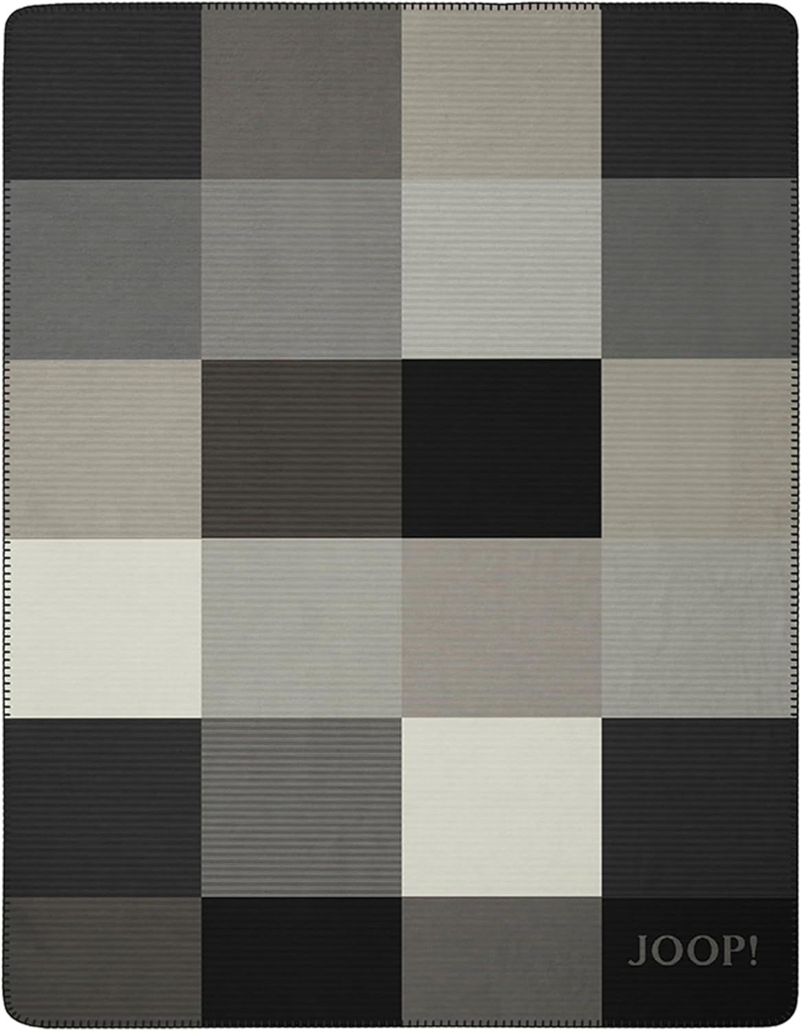 Joop! Wohndecke Mosaic Baumwollmischung schwarz-Natur Größe 150x200 cm