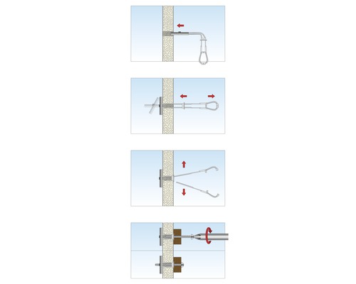 Spouwmuur-tuimelpluggen Tox Spagat Plus M6, 2 stuks