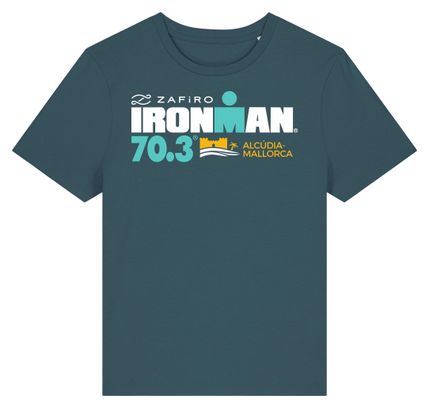 T-Shirt Manches Courtes Ironman 70.3 Mallorca Bleu Turquoise Femme