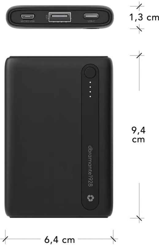 dbramante1928 re-charge Lithium-Polymeer (LiPo) 5000 mAh Zwart