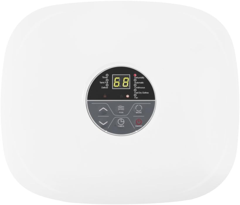TROTEC TTK 30 E Déshumidificateur d'air, Déshumidificateur Electrique, Déshumidificateur Portable, Absorbeur d'humidité, Déshumidification Max. 12 l/j, pour 15 m² Max., Hygrostat intégré