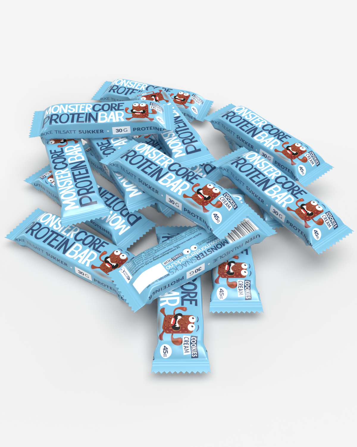 Monster Core Protein Bar - Cookies &amp; Cream 16x45g