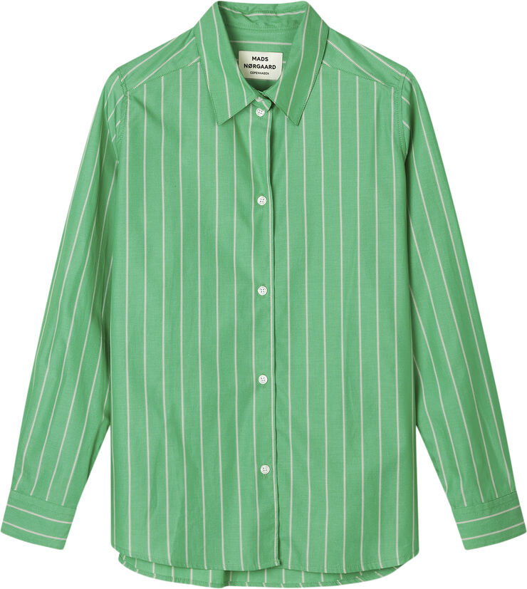 Mads Nørgaard - Copenhagen Yarpo Crane Shirt Grøn striber