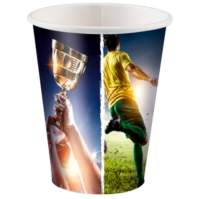 8 Becher Kick It Papier 250 ml