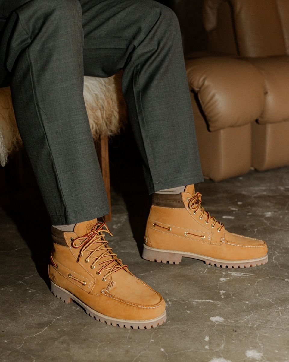 Timberland Authentic Mid Lace-Up Boot Okergeel Heren Veterboots