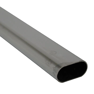 Tringle de penderie ovale acier chromé 1,5 m de 3 x 1,5 cm