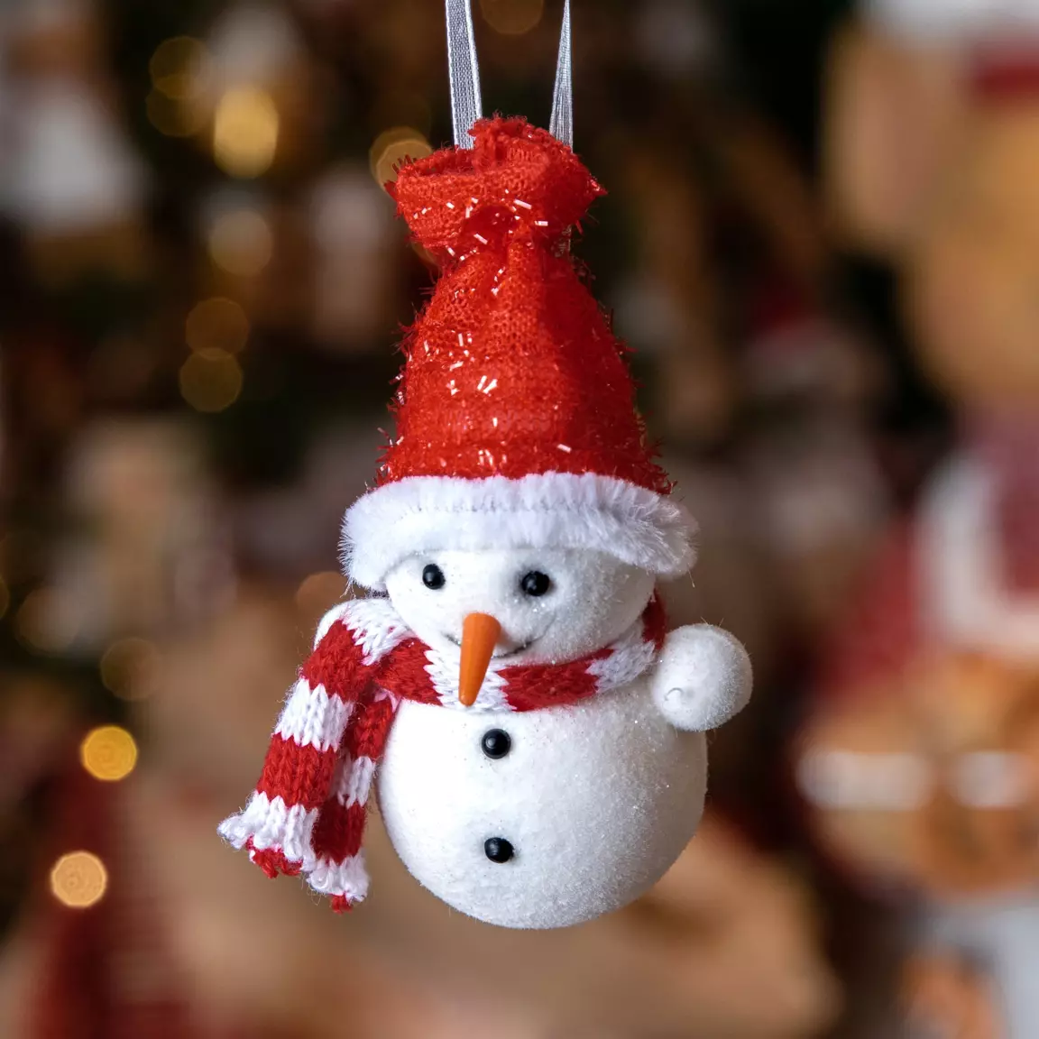 Bonhomme de neige à suspendre (H9 cm) Gili Blanc