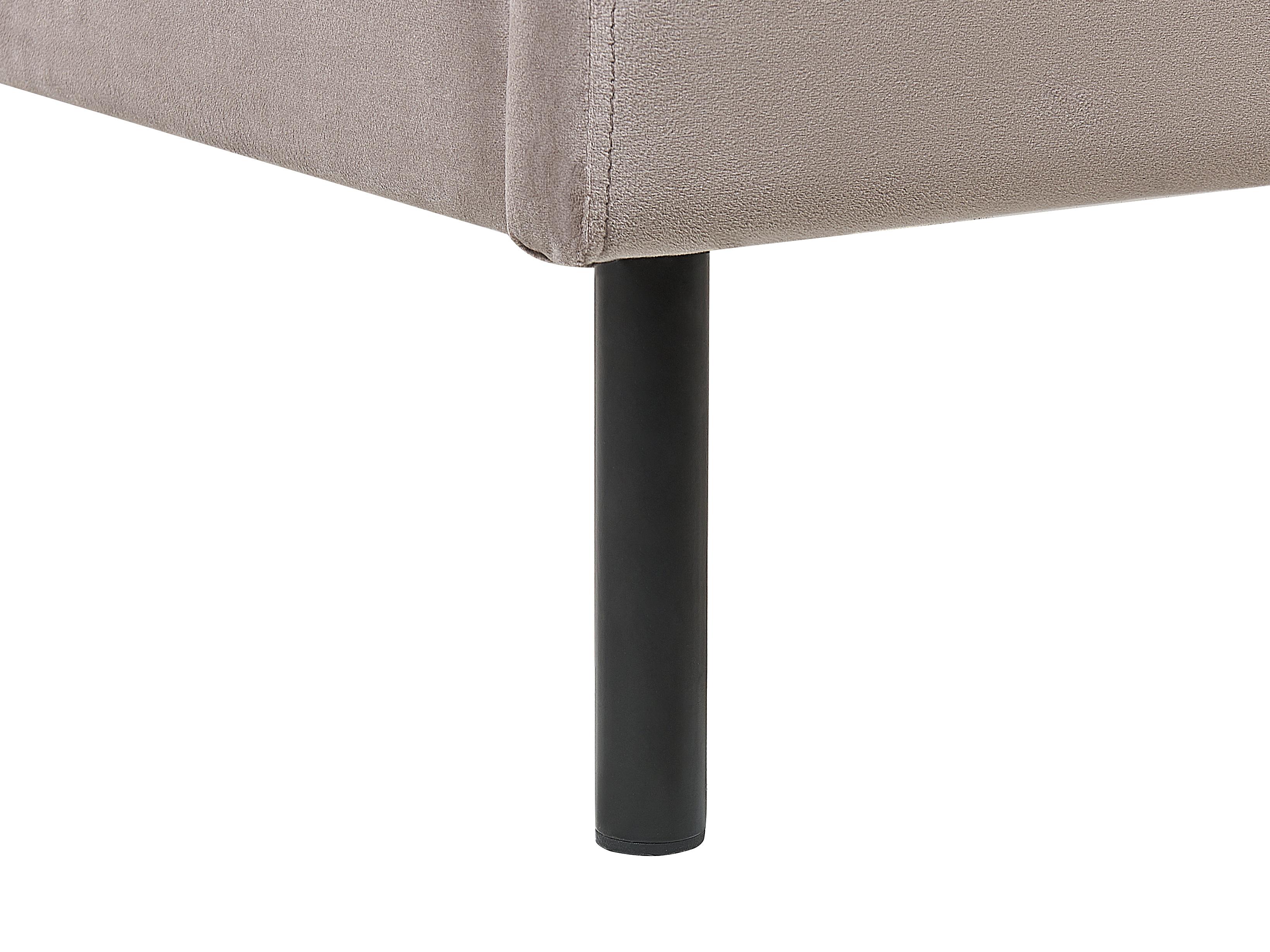 Bed Fluweel ARETTE 180 x 200 cm Taupe