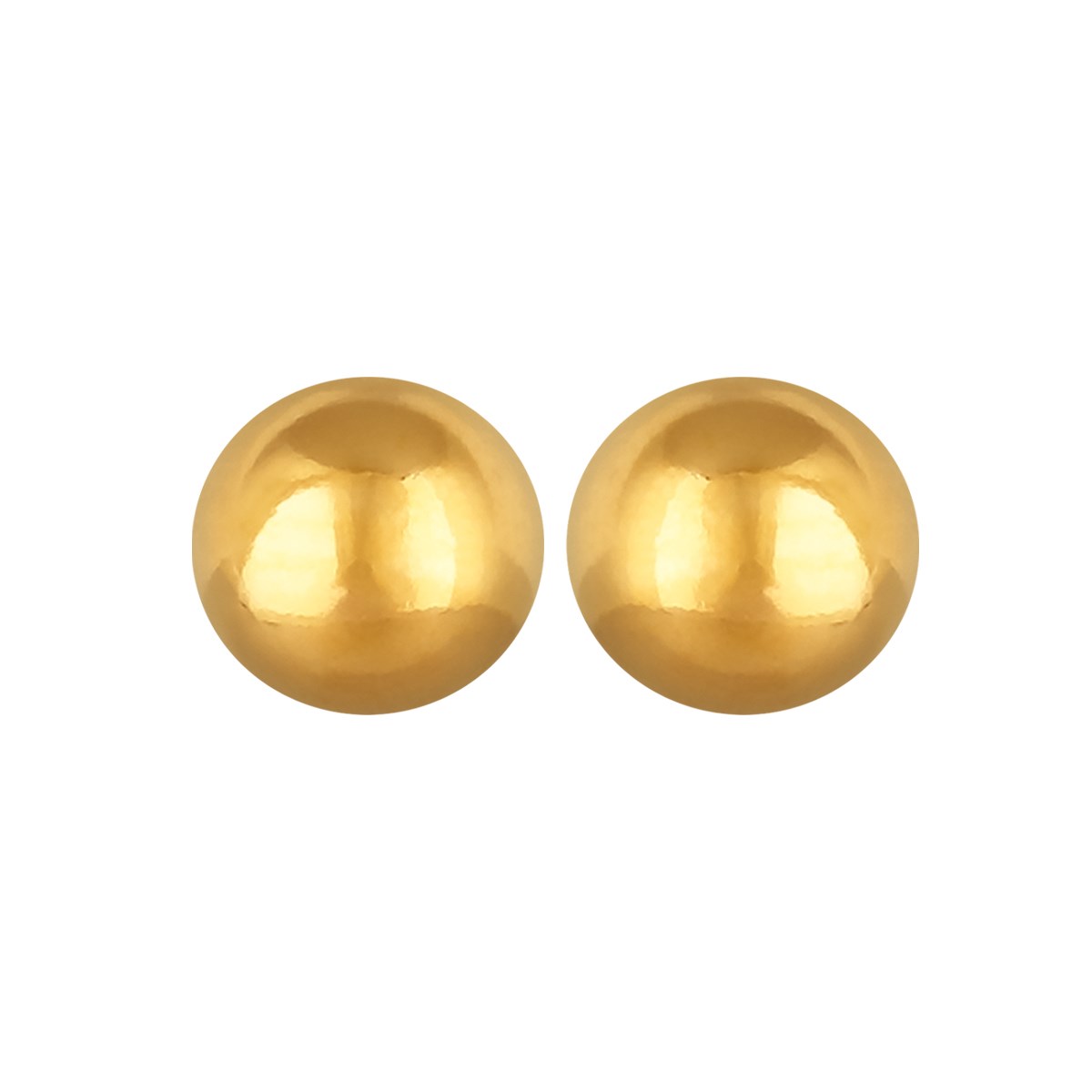 Boucles d'oreilles acier jaune boule 4MM