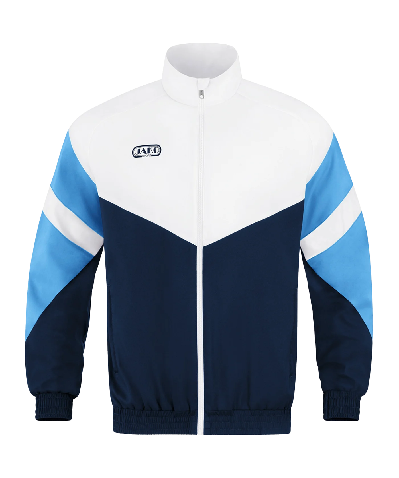 JAKO Retro Freizeitjacke Schwarz Weiss Blau F912